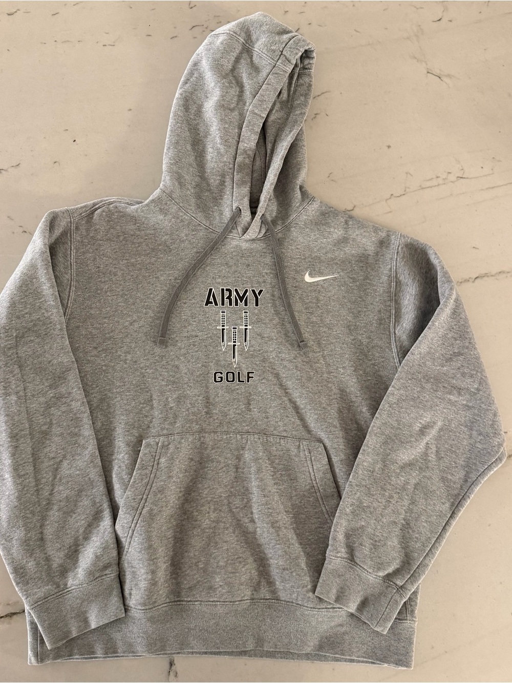Nike Army Black Knights Golf Hoodie Shirt Mens Medium Gray West Point NCAA